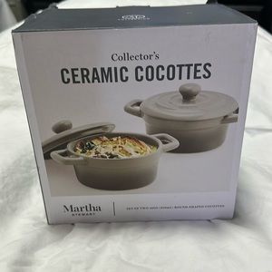 Martha Stewart collectors ceramic cocottes. New in box , never opened .